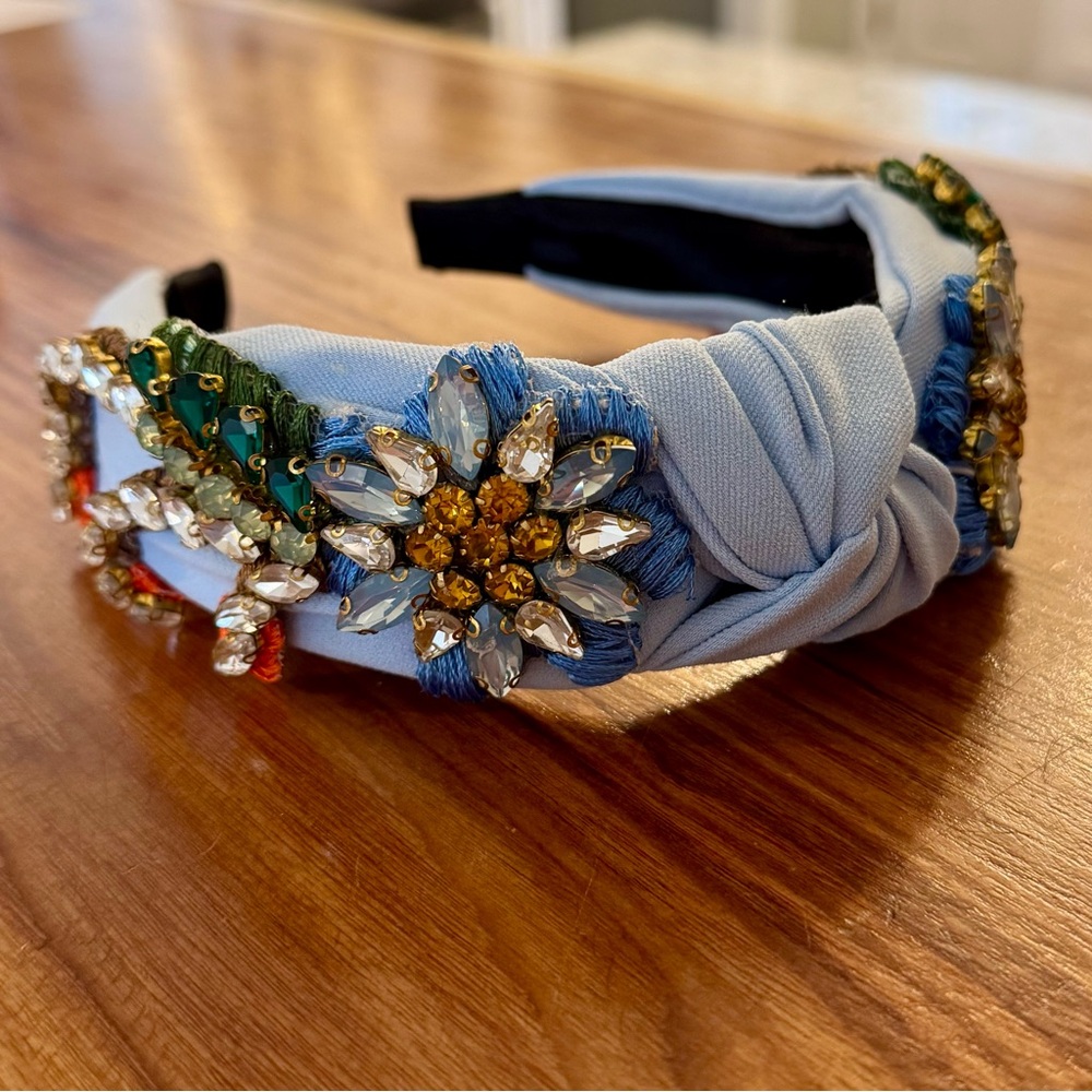 Embellished Blue Headband - Crazy Daisy - NWT